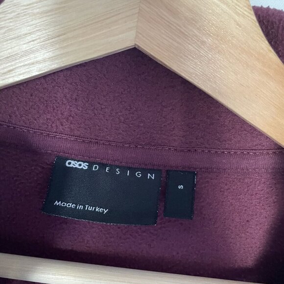 ASOS Design men's size small chicago illinois polyester half zip fleece sweater - Picture 4 of 10